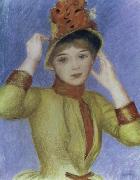 Pierre Renoir Bust of a Woman with Yellow Corsage china oil painting reproduction